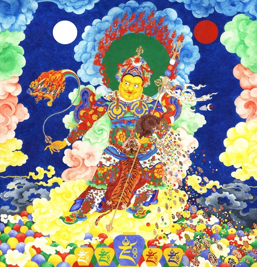 Ögyen Dzambala Thangka – his wealth is self-existent.